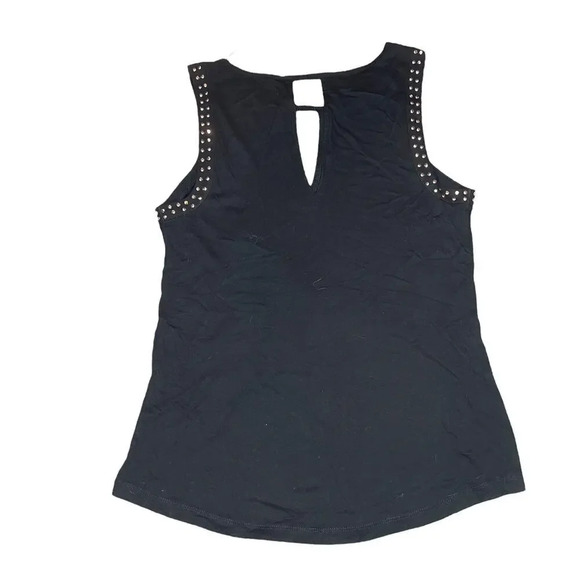 Express Women's Size Small Black Studded Cutout Sleeveless Tank Top Casual - Picture 4 of 4